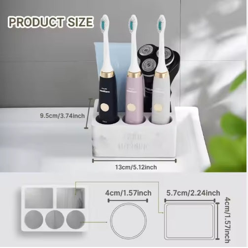 Electric Toothbrush & Bathroom Counter Organizer