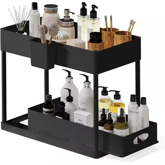 SpaceMax™ Under Sink Organizer – 2 Tier Sliding Storage System