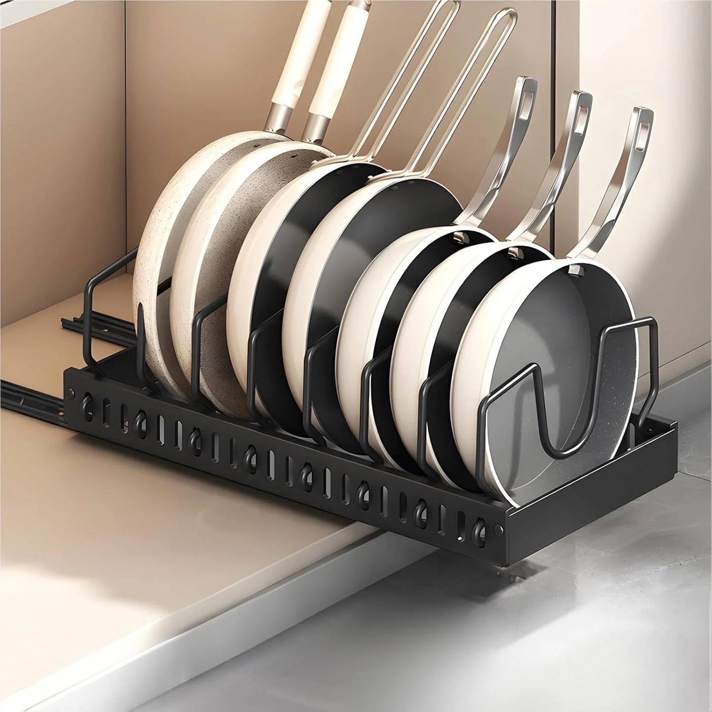 Pull-Out Pots & Pans Organizer Rack