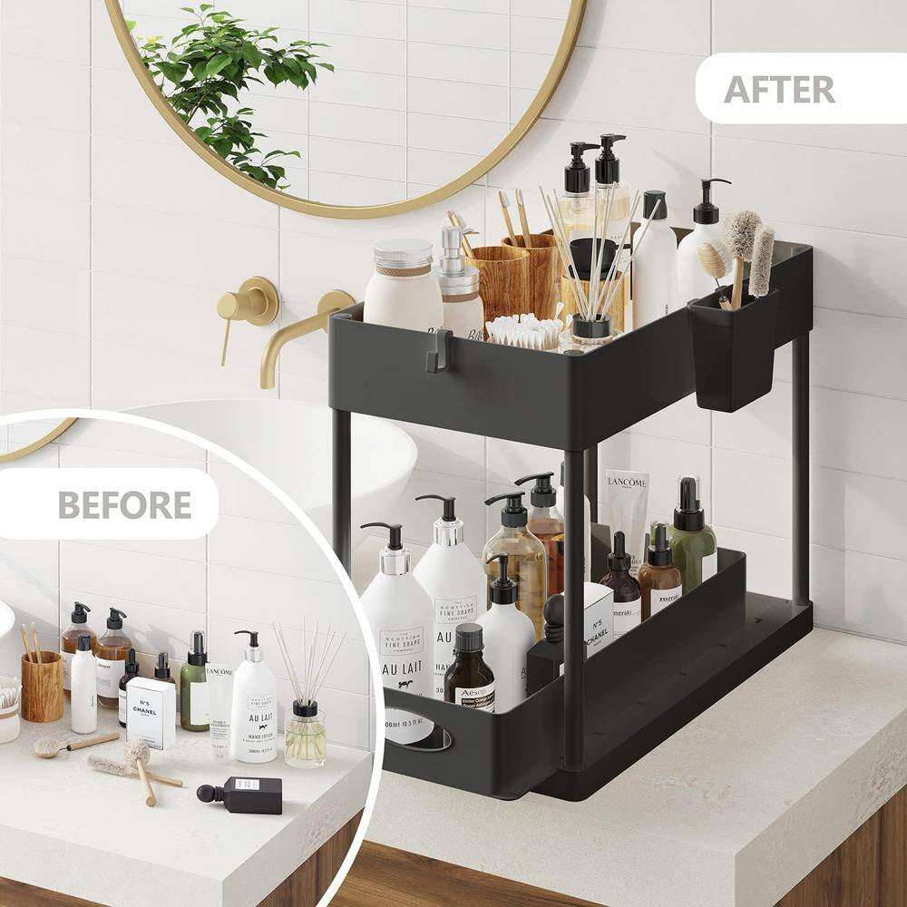 SpaceMax™ Under Sink Organizer – 2 Tier Sliding Storage System