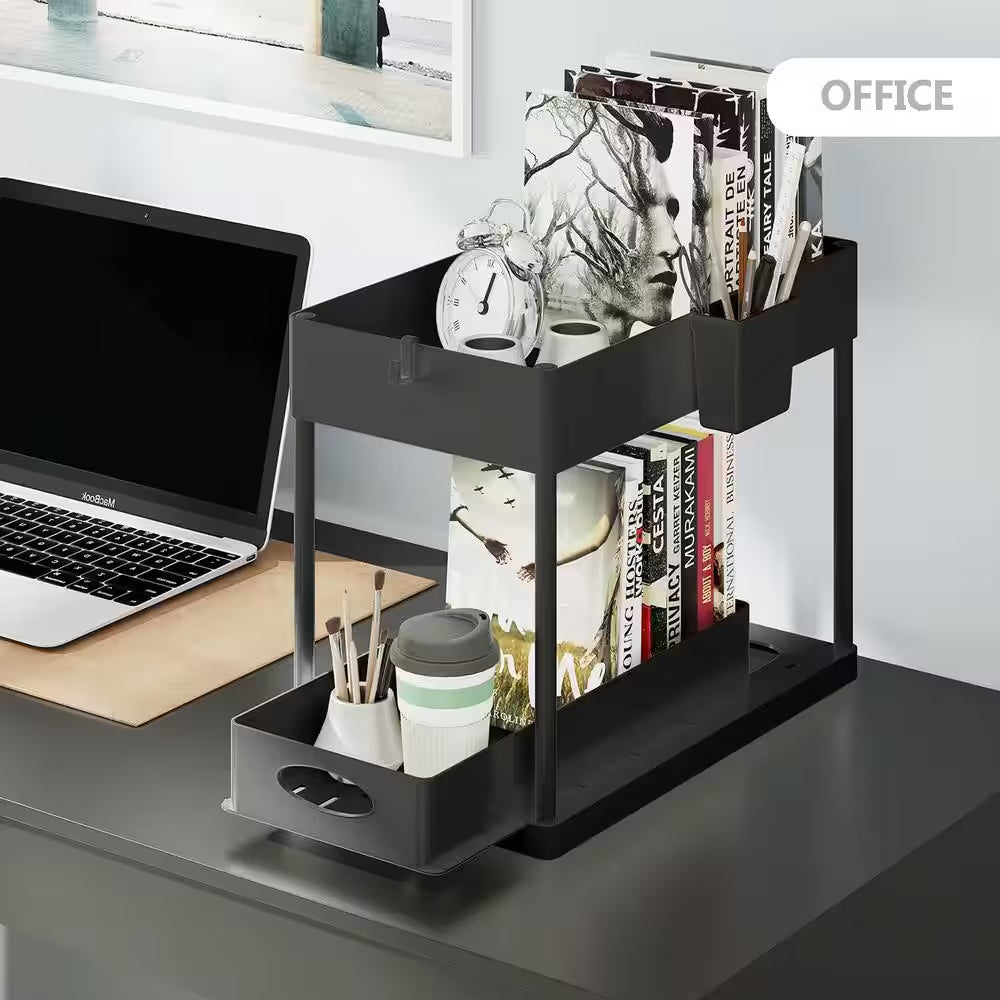 SpaceMax™ Under Sink Organizer – 2 Tier Sliding Storage System